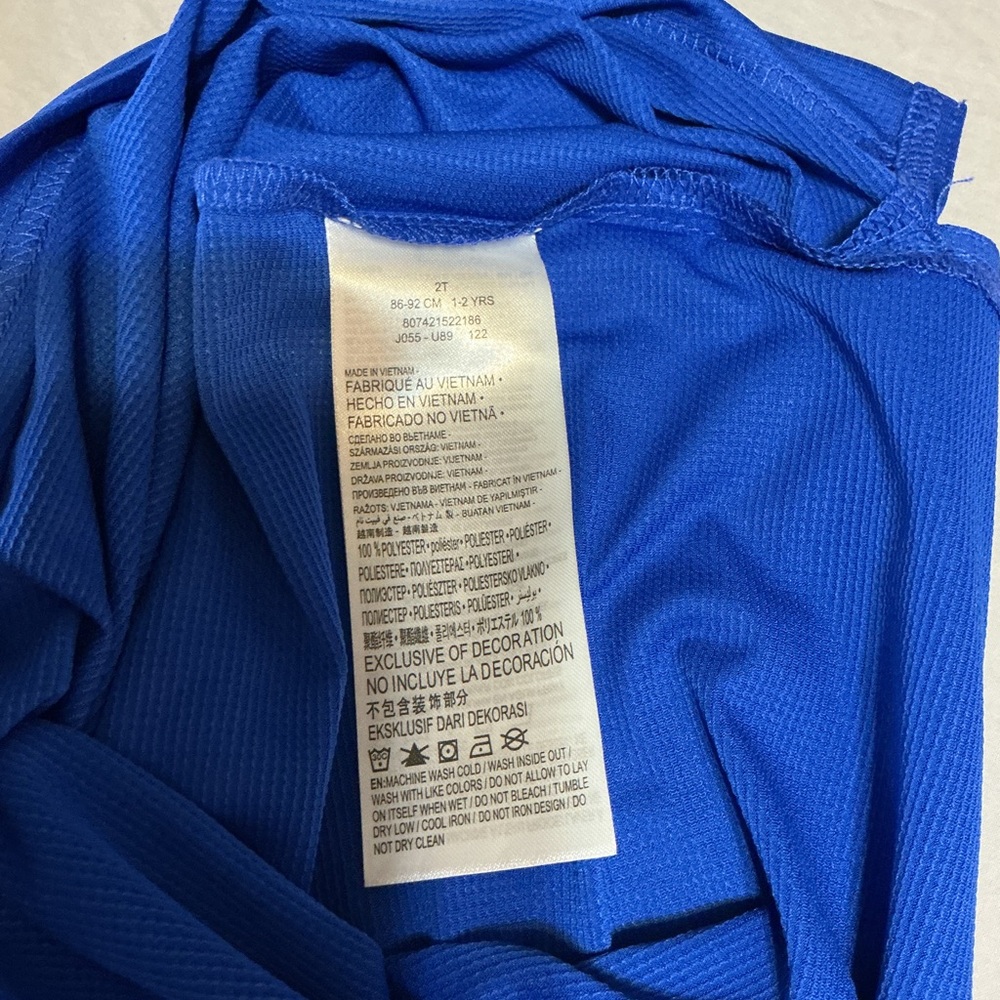 NWT Nike Dri-FIT Toddler Shirt Size 2T Blue Short Sleeve Athletic Tee - Picture 7 of 9